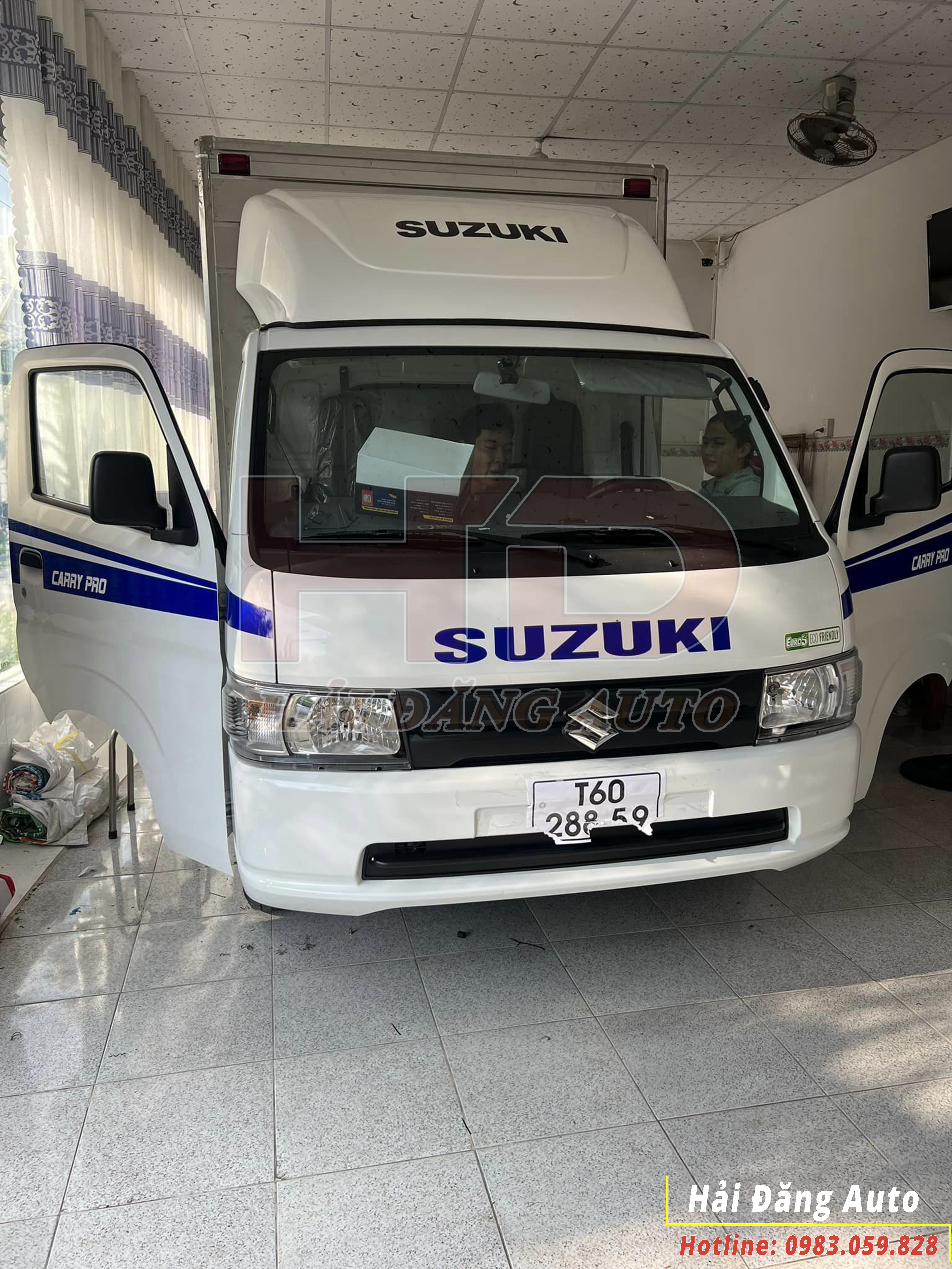 Lắp Mui lướt gió cho xe tải suzuki carry pro ở Trà Vinh
